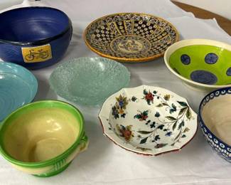 Collection of decorative and functional bowls with fun patterns