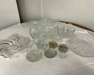 Collection of heavy crystal glassware