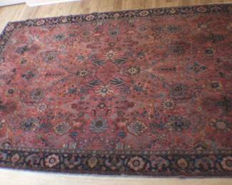 Sarouk Style Hand Woven Wool Persian Rug early 1900s