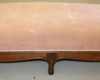 Vintage French Provincial Upholstered Bench Ottoman