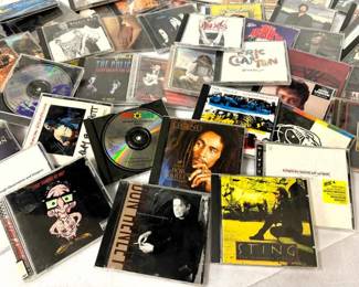 Collection of VHS tapes, Cassette tapes, and CDs