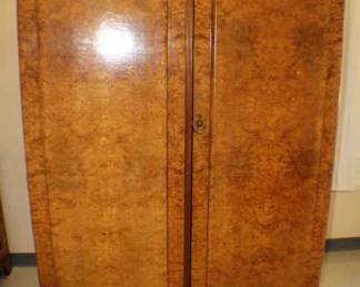 Vintage Walnut Armoire with Ornate Detailing