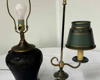 Vintagestyle bouillotte lamp and Vintage Chinese Dragon lamp