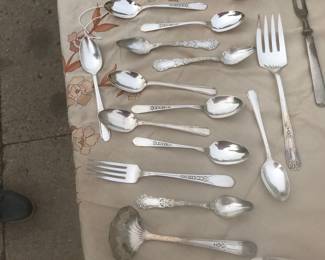 A variety of antique silver flatware to round out your collection!