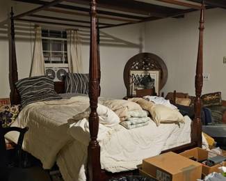 Queen Rice Bed with Canopy and Mattress $400 on Saturday