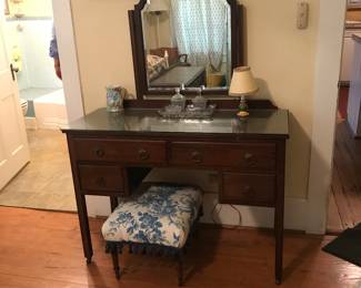 Vanity and stool