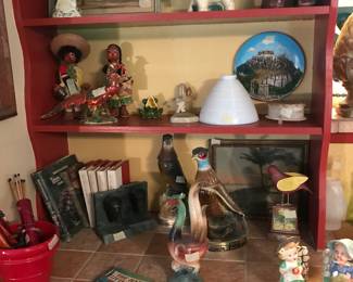 Shelves full of collectibles