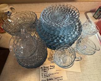 Blue Bubble depression glass