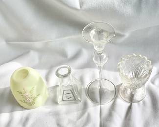 Small Jar ,Crystal Egg holder Delicate Candle Stick