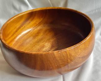 Natural Wood Bowl - 12" x 3.5 Fruit or Large Salad
