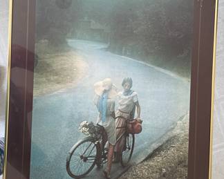 - Bicycle Lovers Poster- Apprx. Metal Framed -20" X 27"