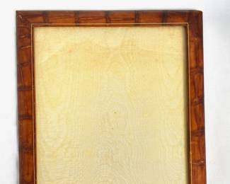 Faux Leather Frame with Glass Aprx. 10" X 14"