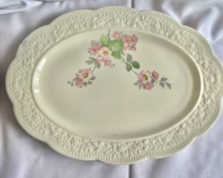 Edwin M. Knowles Oval Platter Floral 11 X 9-Vintage