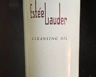 Estee Lauder Cleansing Oil - Blue Glass bottle-Vintage
