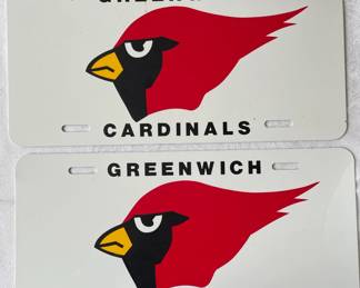 Go Cardinals ! License Plate - Greenwich High -