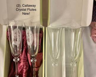 GalwayCrystal Flutes- Dublin, Ireland (2) Liberty New!