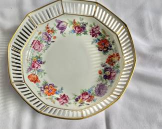 Carl Schumann Bavaria - Pierced Porcelain Serving Bowl-Vintage