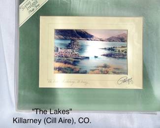 Scenes of Ireland - "The Lakes" and Cottage and Stone Walls- Phillip Gray- 8' X 10 " Matted-New!