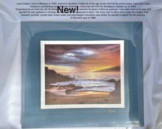 "Kalapana Sunset" by Larry Dotson- Lahaina , Haina- Aprx. 14" X 16" Matted-New!
