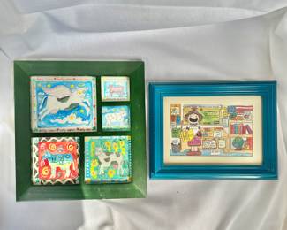 Wood Picture Frames- Painted with Cartoon