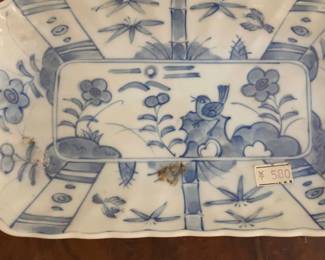 Blue & White Chinese Small Plate-small chip