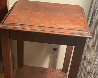 Wooden Simple Side Table - Vintage