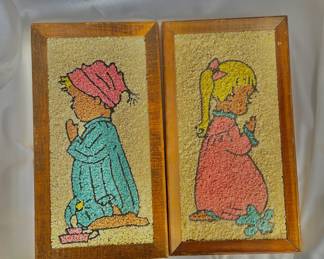 Praying Children's Pebble Art