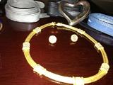 18K Gold Greek Necklace
Matching Earrings
