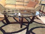 Modern Wood & Glass Coffee Table