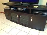 Large TV Stand w/Chrome Handles