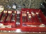 Flatware Set in Wooden Trays
