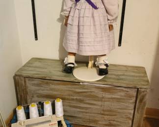 Doll, Sewing Machine, and Storage locker
