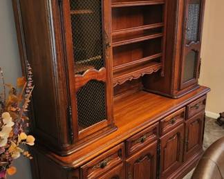 Solid Oak China Cabinet