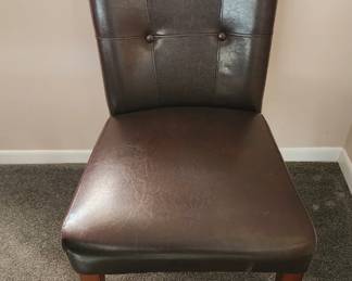 Faux Leather Dining Room Chair (4)