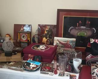 Whole table of FSU memorabilia