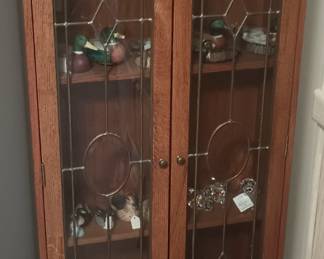 Tiger Oak style display cabinet