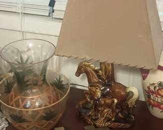 Vintage Horse lamp - unique