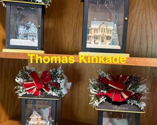 Thomas Kinkade glass Christmas pcs with original boxes