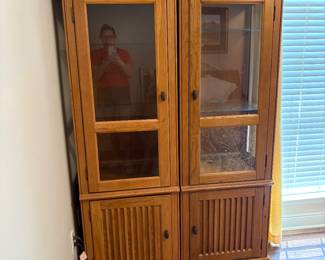 These are part of a 3 piece set used separately or together, see more pictures for armoire that can be arranged between these two cabinets.
2 side cabinets, each measure:
71.5” tall
18.75” deep
21.25” wide
Armoire (pictured separately)
76” tall
23.5” deep
46” wide with top molding trim