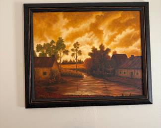Framed canvas art signed
34.5” wide
28.5” tall
