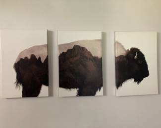 3 piece buffalo wall art