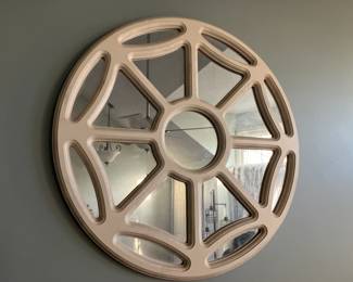 Large round mirror