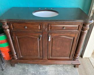 New, unused bathroom vanity
