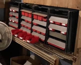 Set of plastic workshop hardware drawers ready to fill!