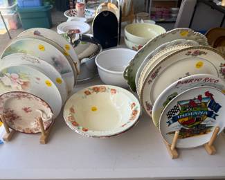 Hand painted plates, vintage china and much more