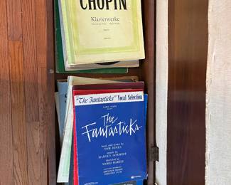 Music books,
Sheet music