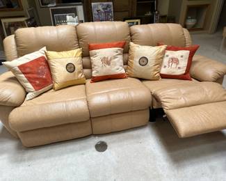 Leather Recliner Sofa - like new