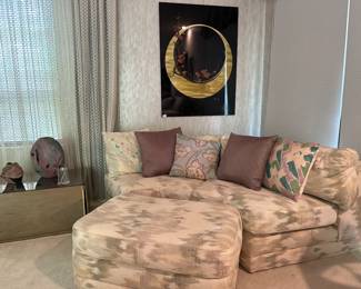 SELIG Live Seat & Ottoman
Black Lacquer wall Art
Mirrored End Table
