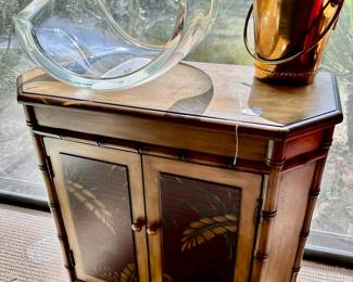Island Style Bamboo Cabinet
Lucite Bowl
MCM Brass Bucket