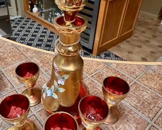 Murano Venetian Port Wine Set